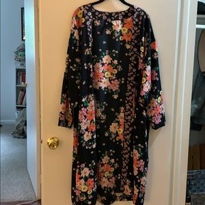 3/4 length floral coverup